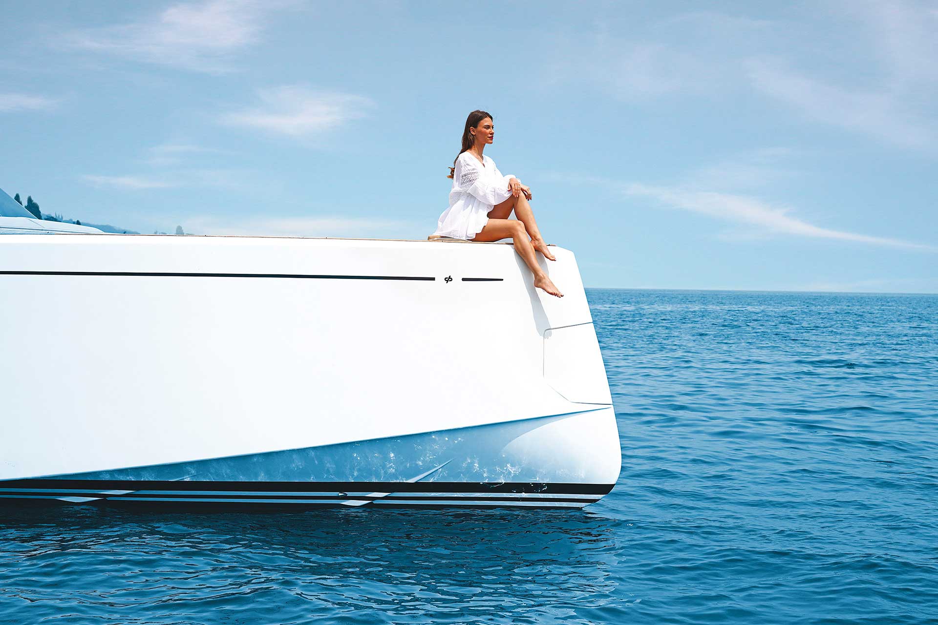 Pardo 43 yacht sailing on the water